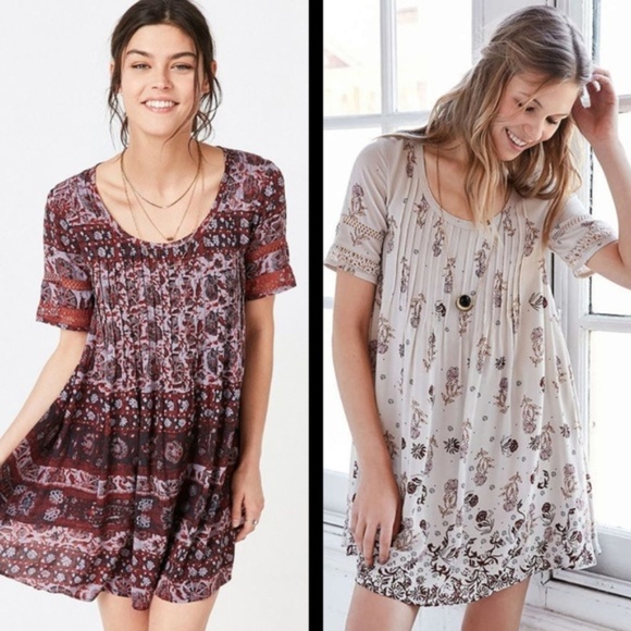 Ecote Dresses & Skirts - Urban Outfitters Amethyst Pin-tucked Frock Dress
